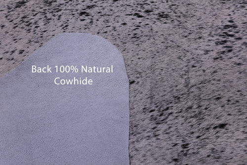Black Salt & Pepper Natural Cowhide Rug - X-Large 7' 2