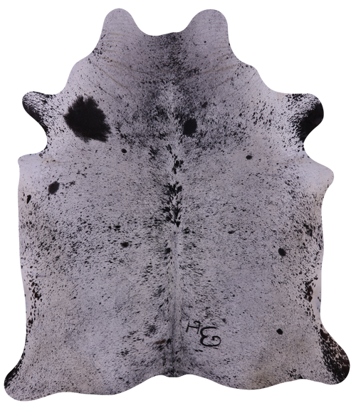 Black Salt & Pepper Natural Cowhide Rug - X-Large 7' 2