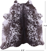 Thumbnail for Brown Salt & Pepper Natural Cowhide Rug - X-Large 7' 4