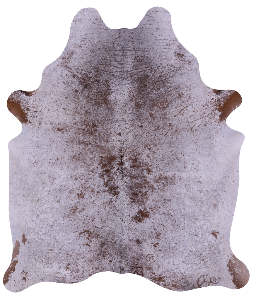 Brown Salt & Pepper Natural Cowhide Rug - X-Large 7' 6"H x 6' 4"W