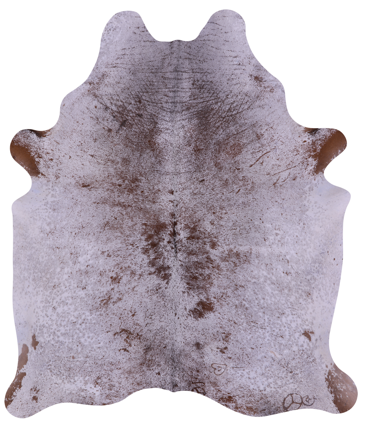 Brown Salt & Pepper Natural Cowhide Rug - X-Large 7' 6"H x 6' 4"W