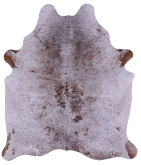 Thumbnail for Brown Salt & Pepper Natural Cowhide Rug - X-Large 7' 6