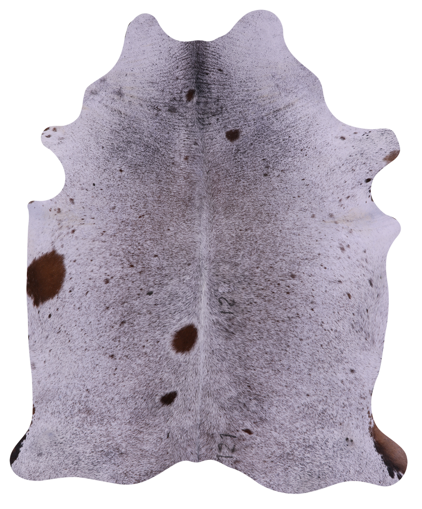 Brown Salt & Pepper Natural Cowhide Rug - X-Large 7' 0"H x 5' 11"W