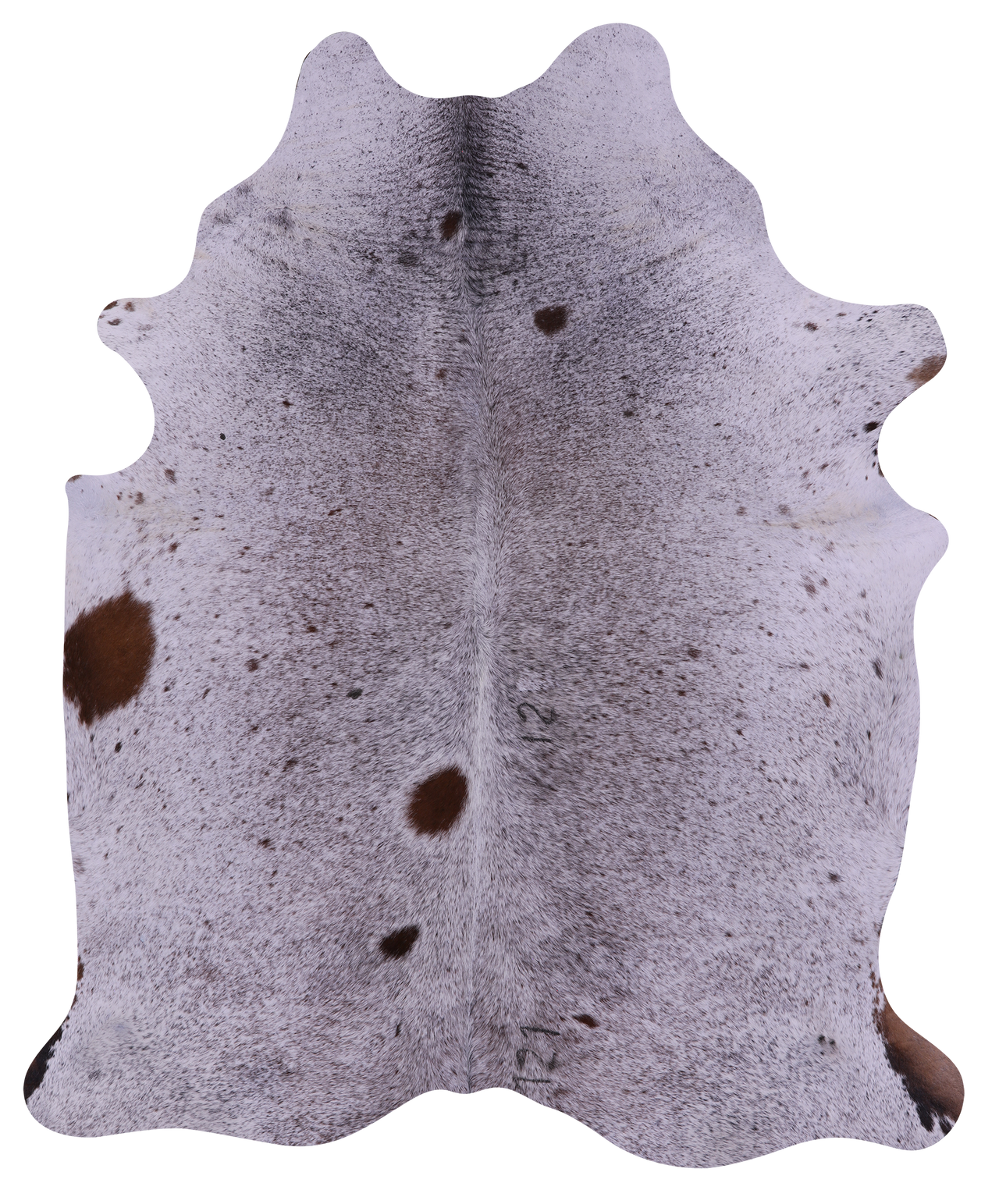 Brown Salt & Pepper Natural Cowhide Rug - X-Large 7' 0"H x 5' 11"W