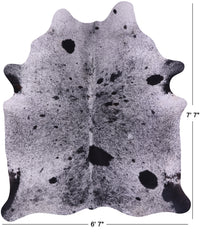 Thumbnail for Black Salt & Pepper Natural Cowhide Rug - X-Large 7' 7