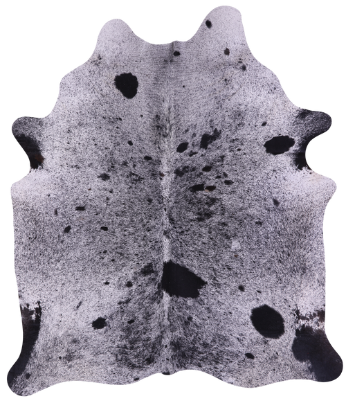 Black Salt & Pepper Natural Cowhide Rug - X-Large 7' 7