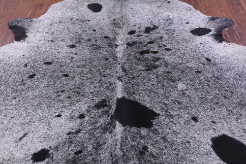 Black Salt & Pepper Natural Cowhide Rug - X-Large 7' 7