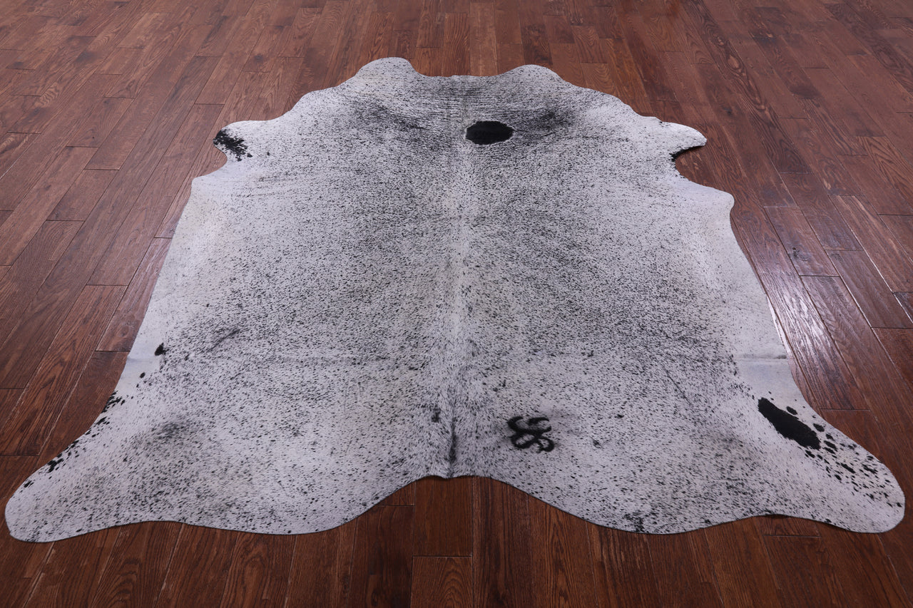 Black Salt & Pepper Natural Cowhide Rug - X-Large 7' 4"H x 6' 8"W