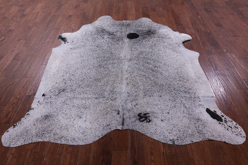 Black Salt & Pepper Natural Cowhide Rug - X-Large 7' 4