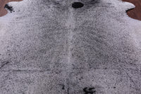 Thumbnail for Black Salt & Pepper Natural Cowhide Rug - X-Large 7' 4