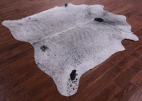 Thumbnail for Black Salt & Pepper Natural Cowhide Rug - X-Large 7' 4