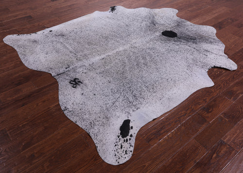 Black Salt & Pepper Natural Cowhide Rug - X-Large 7' 4