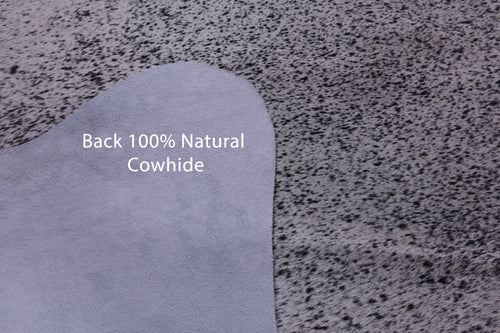 Black Salt & Pepper Natural Cowhide Rug - X-Large 7' 4
