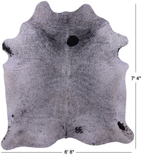 Thumbnail for Black Salt & Pepper Natural Cowhide Rug - X-Large 7' 4