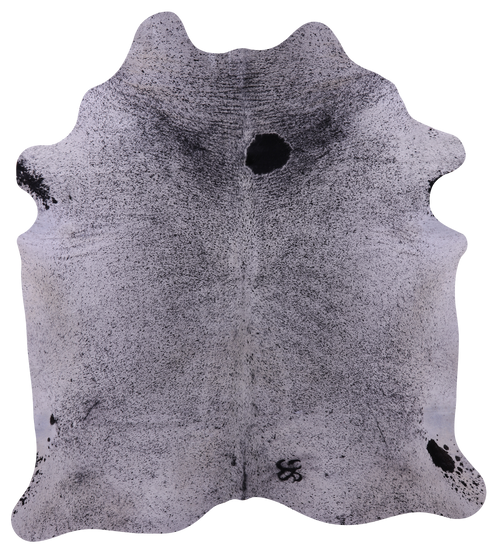 Black Salt & Pepper Natural Cowhide Rug - X-Large 7' 4