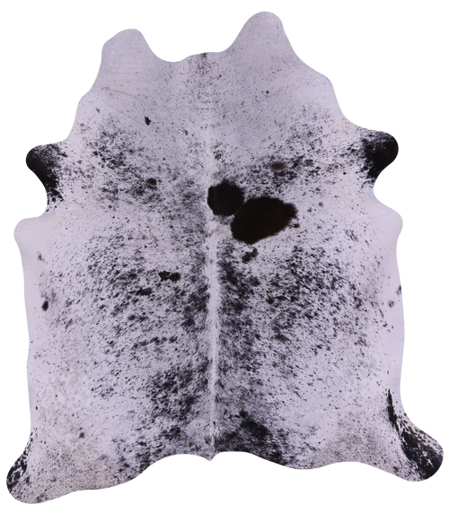 Black Salt & Pepper Natural Cowhide Rug - X-Large 7' 0
