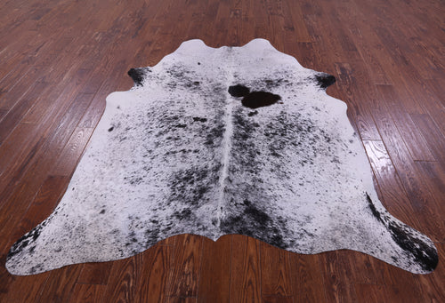 Black Salt & Pepper Natural Cowhide Rug - X-Large 7' 0