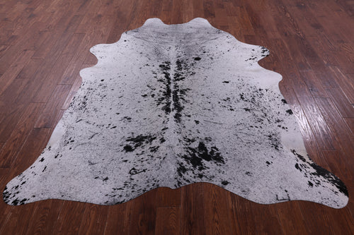 Black Salt & Pepper Natural Cowhide Rug - X-Large 7' 2