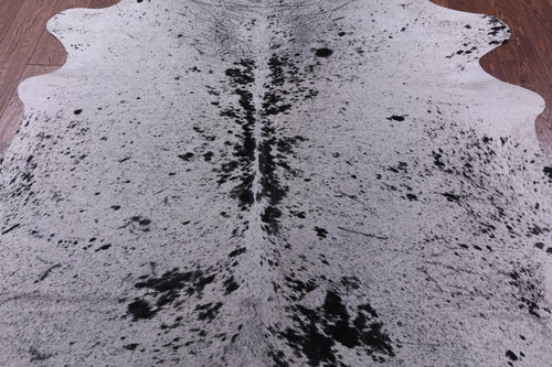 Black Salt & Pepper Natural Cowhide Rug - X-Large 7' 2