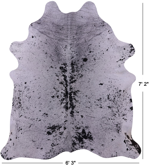 Black Salt & Pepper Natural Cowhide Rug - X-Large 7' 2