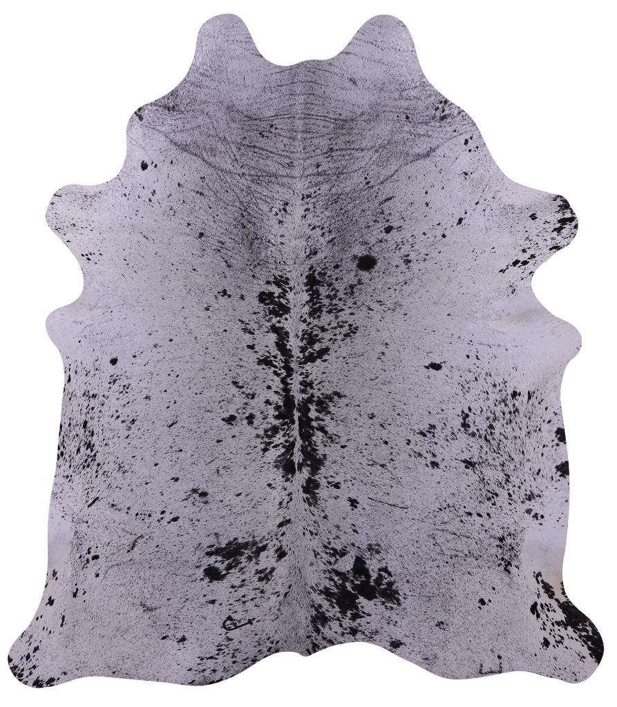 Black Salt & Pepper Natural Cowhide Rug - X-Large 7' 2"H x 6' 3"W