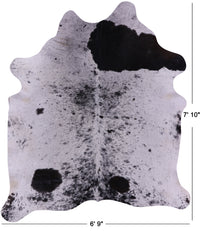 Thumbnail for Black Salt & Pepper Natural Cowhide Rug - XX-Large 7' 10