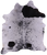 Black Salt & Pepper Natural Cowhide Rug - XX-Large 7' 10"H x 6' 9"W