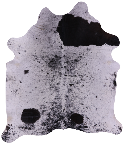 Black Salt & Pepper Natural Cowhide Rug - XX-Large 7' 10