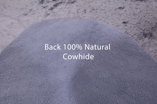 Black Salt & Pepper Natural Cowhide Rug - XX-Large 7' 10