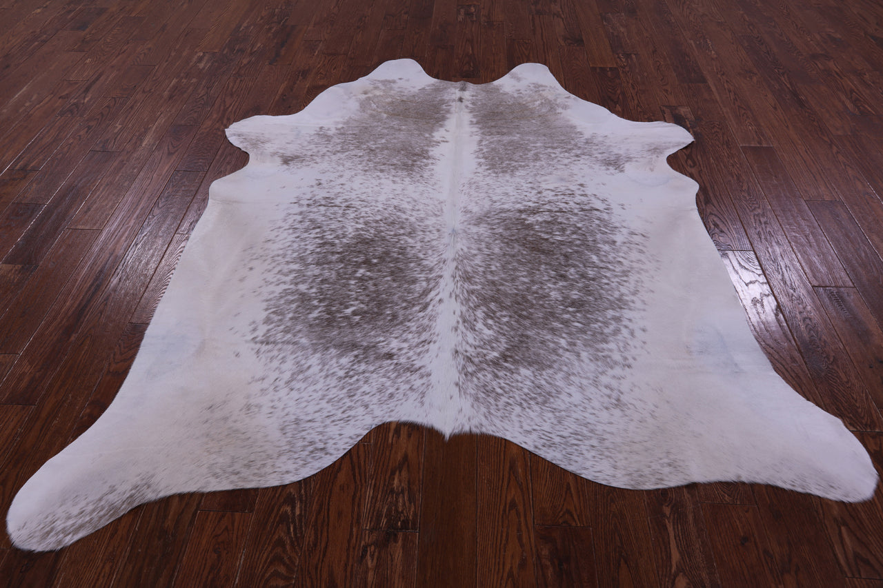 Brown Salt & Pepper Natural Cowhide Rug - X-Large 7' 5"H x 6' 7"W