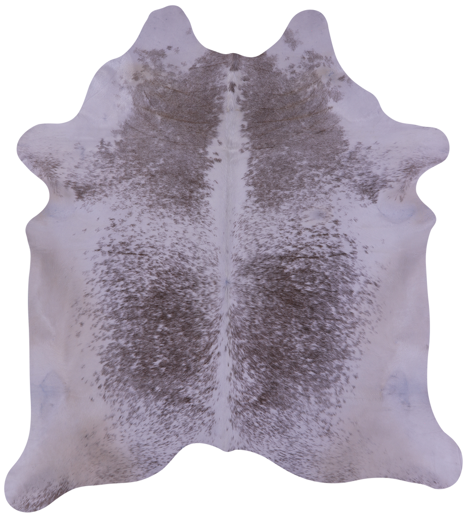 Brown Salt & Pepper Natural Cowhide Rug - X-Large 7' 5"H x 6' 7"W