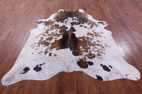 Thumbnail for Brown Salt & Pepper Natural Cowhide Rug - X-Large 7' 4