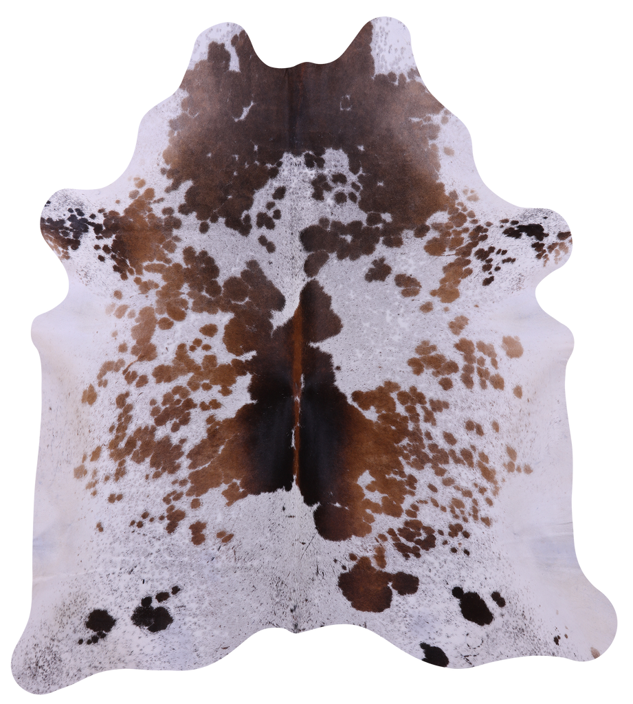 Brown Salt & Pepper Natural Cowhide Rug - X-Large 7' 4"H x 6' 6"W