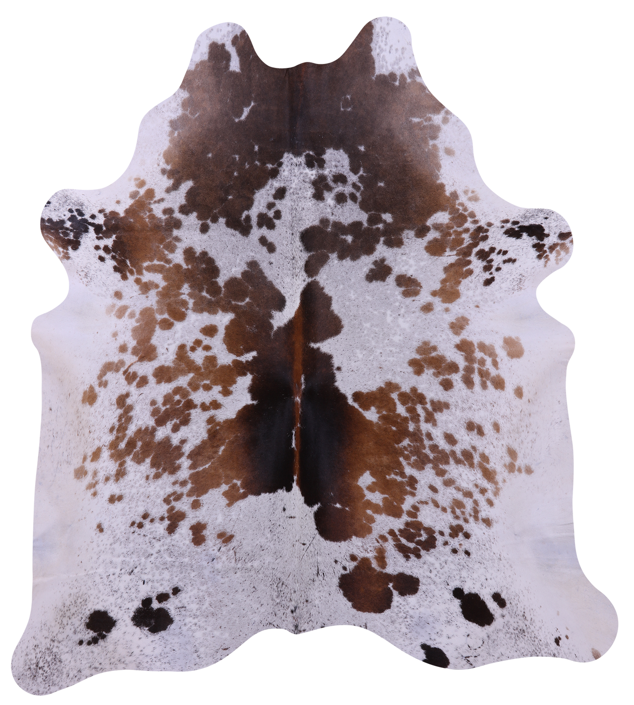 Brown Salt & Pepper Natural Cowhide Rug - X-Large 7' 4"H x 6' 6"W
