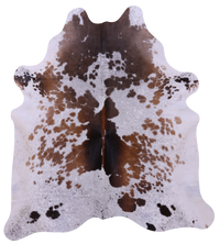 Thumbnail for Brown Salt & Pepper Natural Cowhide Rug - X-Large 7' 4
