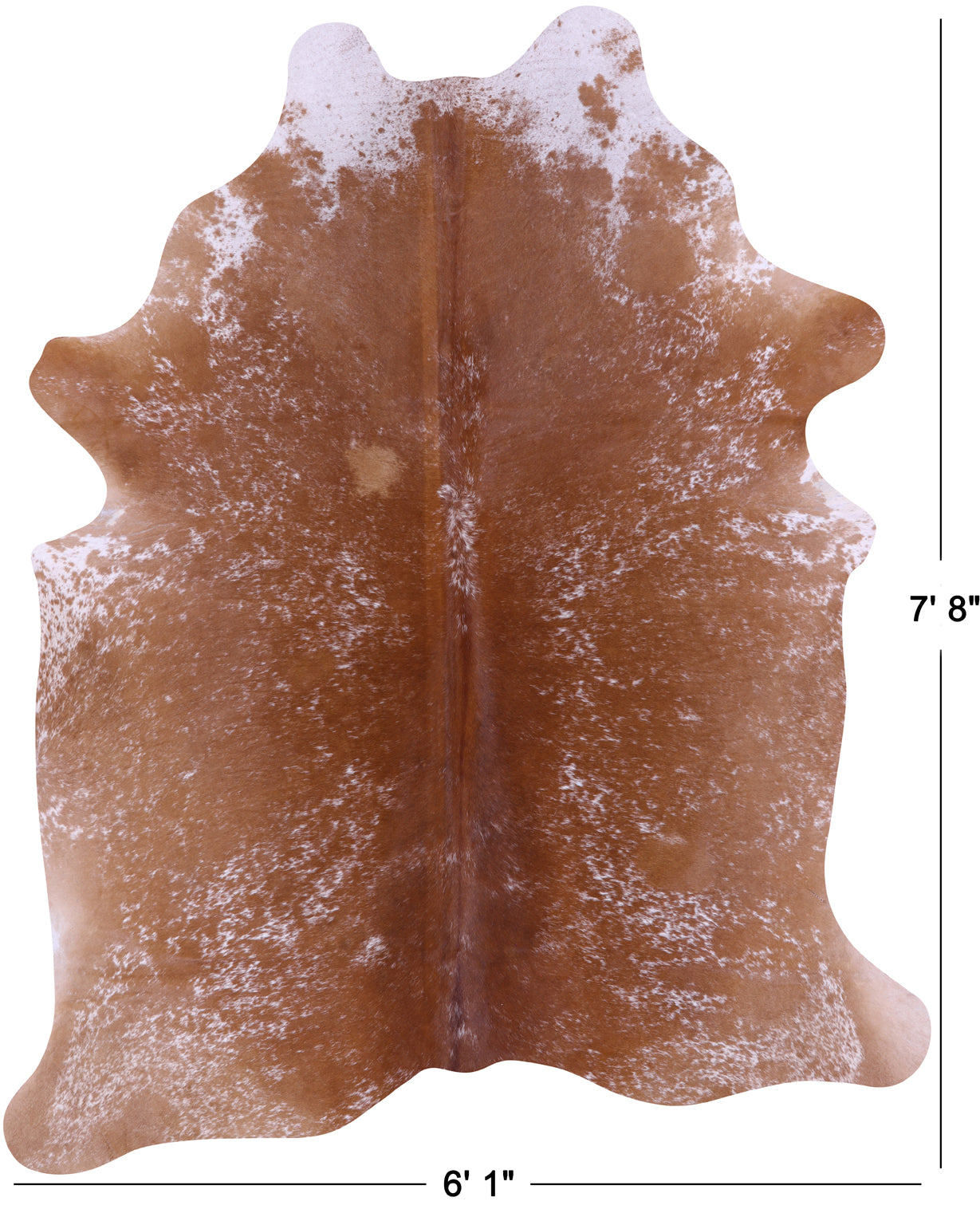 Brown Salt & Pepper Natural Cowhide Rug - XX-Large 7' 8"H x 6' 1"W