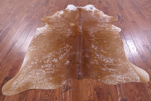 Brown Salt & Pepper Natural Cowhide Rug - XX-Large 7' 8