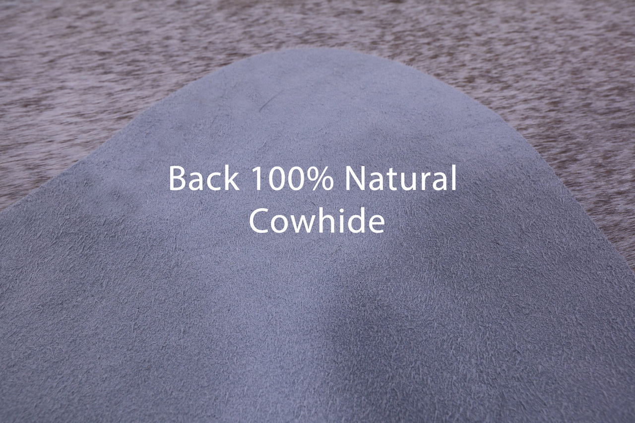 Brown Salt & Pepper Natural Cowhide Rug - X-Large 7' 5"H x 6' 6"W