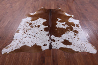 Thumbnail for Brown Salt & Pepper Natural Cowhide Rug - X-Large 7' 1