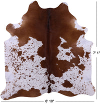 Thumbnail for Brown Salt & Pepper Natural Cowhide Rug - X-Large 7' 1
