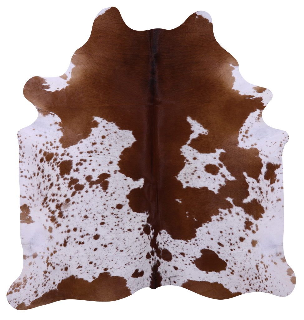 Brown Salt & Pepper Natural Cowhide Rug - X-Large 7' 1"H x 6' 10"W