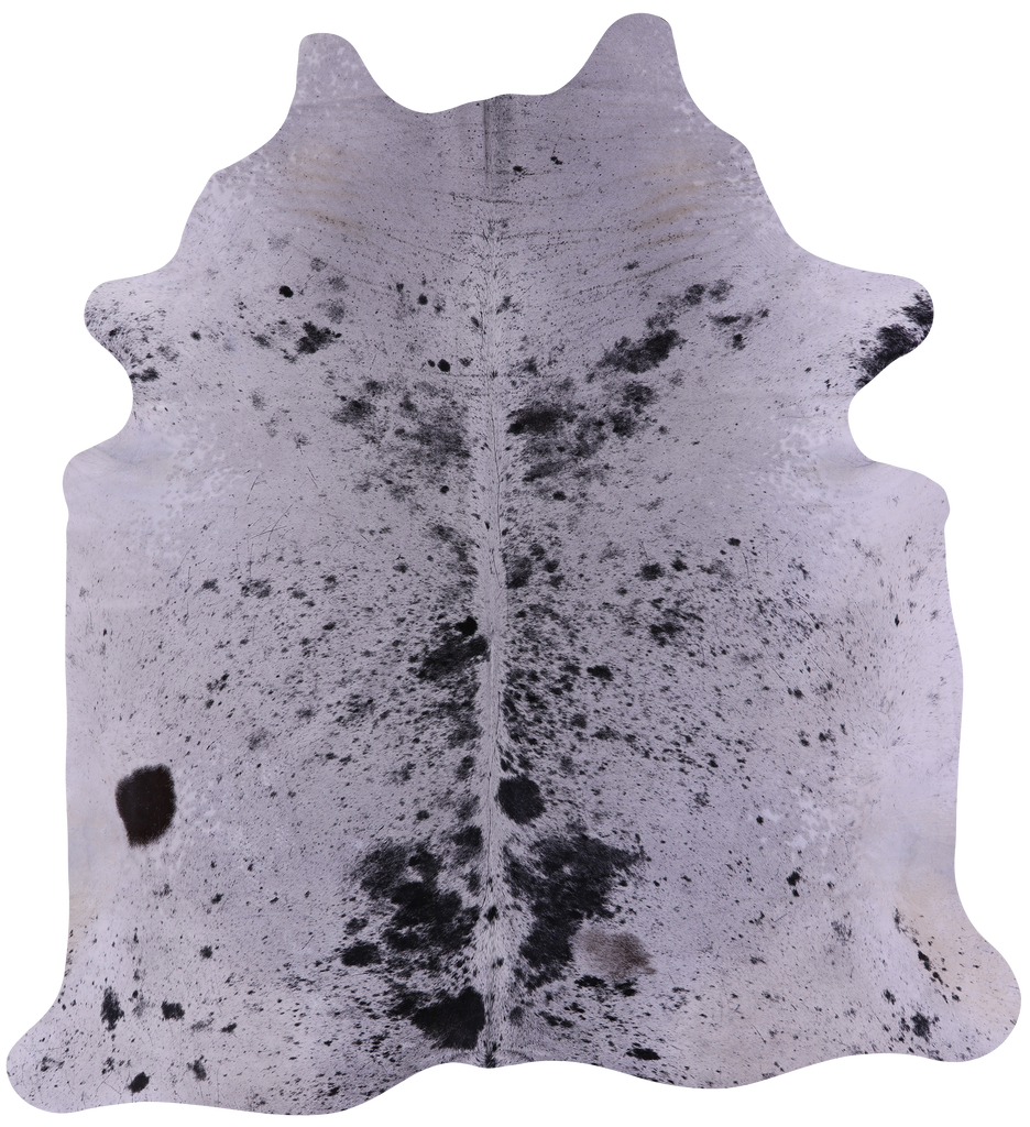 Black Salt & Pepper Natural Cowhide Rug - XX-Large 7' 8"H x 7' 0"W