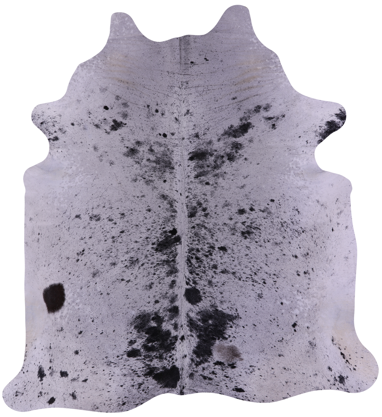 Black Salt & Pepper Natural Cowhide Rug - XX-Large 7' 8"H x 7' 0"W
