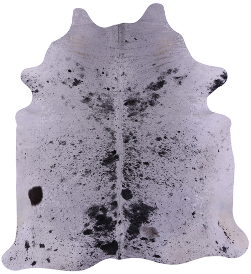 Black Salt & Pepper Natural Cowhide Rug - XX-Large 7' 8
