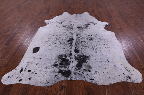 Black Salt & Pepper Natural Cowhide Rug - XX-Large 7' 8