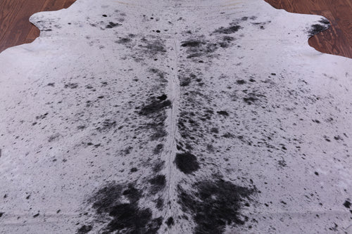Black Salt & Pepper Natural Cowhide Rug - XX-Large 7' 8