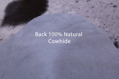 Black Salt & Pepper Natural Cowhide Rug - XX-Large 7' 8