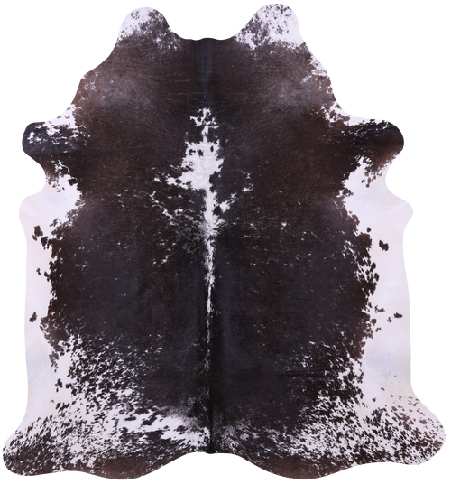 Brown Salt & Pepper Natural Cowhide Rug - X-Large 7' 2