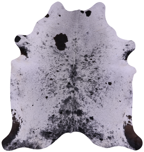 Black Salt & Pepper Natural Cowhide Rug - X-Large 7' 7