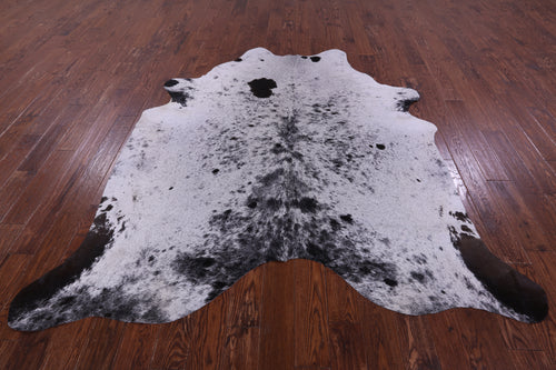 Black Salt & Pepper Natural Cowhide Rug - X-Large 7' 7